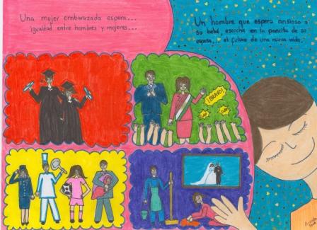 Dibujo ganador sobre Equidad de género | psicoblogging